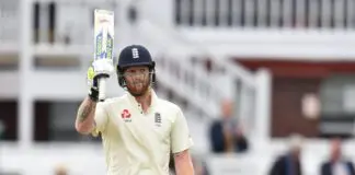 England's Ben Stokes celebrates after scoring a half century (50 runs) during the second day of the third international Test match between England and West Indies at Lords cricket ground in London on September 8, 2017. / AFP PHOTO / Glyn KIRK / RESTRICTED TO EDITORIAL USE. NO ASSOCIATION WITH DIRECT COMPETITOR OF SPONSOR, PARTNER, OR SUPPLIER OF THE ECB         (Photo credit should read GLYN KIRK/AFP/Getty Images)