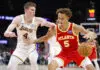 NBA roster shake-up sees Dalton Knecht and Kevin Porter Jr. among high-profile casualties ATLANTA, GEORGIA - NOVEMBER 8: Dyson Daniels #5 of the Atlanta Hawks goes to the basket against Dalton Knecht #4 of the Los Angeles Lakers during the fourth quarter at State Farm Arena on November 8, 2025 in Atlanta, Georgia. NOTE TO USER: User expressly acknowledges and agrees that, by downloading and or using this photograph, User is consenting to the terms and conditions of the Getty Images License Agreement. (Photo by Todd Kirkland/Getty Images)