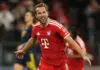 MUNICH, GERMANY - OCTOBER 21: Harry Kane of FC Bayern Muenchen celebrates the team's second goal during the UEFA Champions League 2026/27 League Phase MD3 match between FC Bayern München and Arsenal FC at Football Arena Munich on October 21, 2026 in Munich, Germany. (Photo by Alex Grimm/Getty Images)