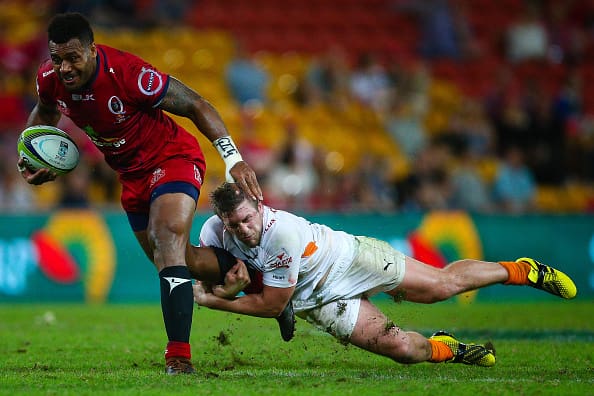 TOPSHOT-RUGBYU-AUS-REDS-CHEETAHS