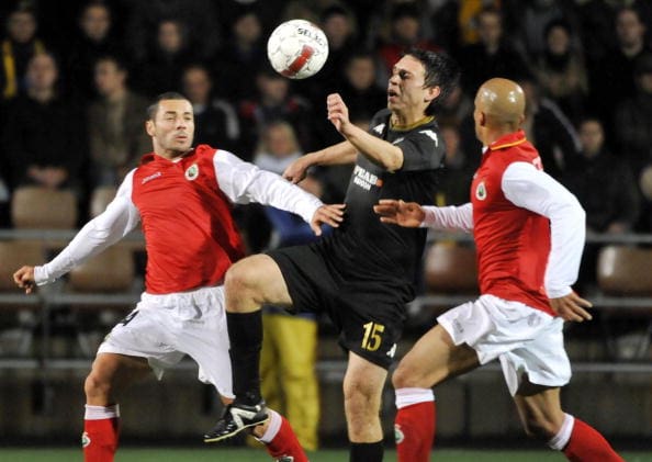 FC Honka’s Aleksandr Kokko (C) challenge