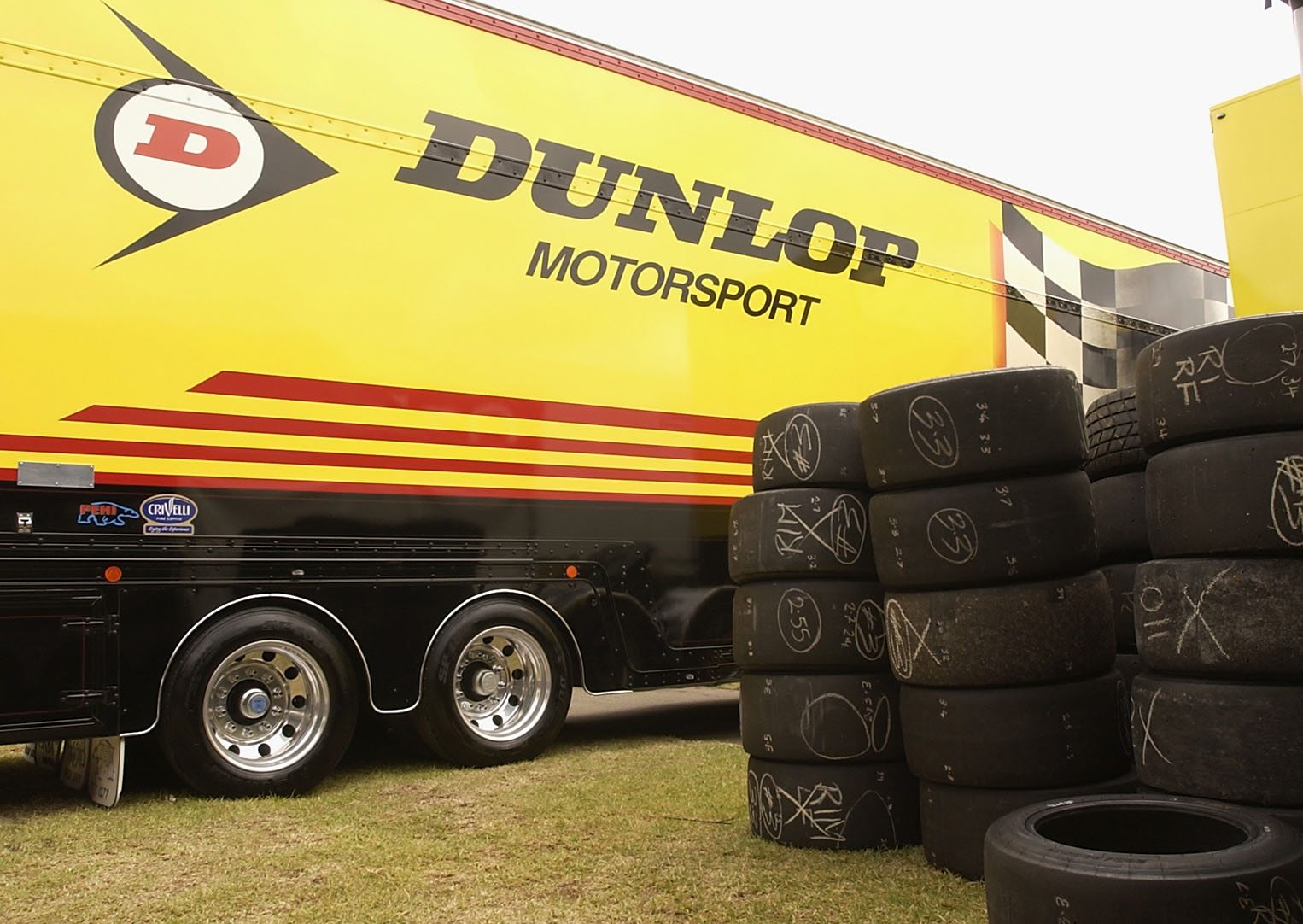 Dunlop tyres are prepared for the Clipsal 500
