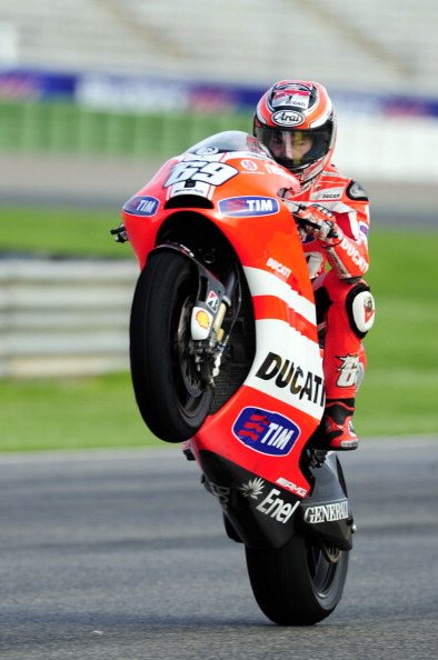 Ducati Team’s US Nicky Hayden makes a wh