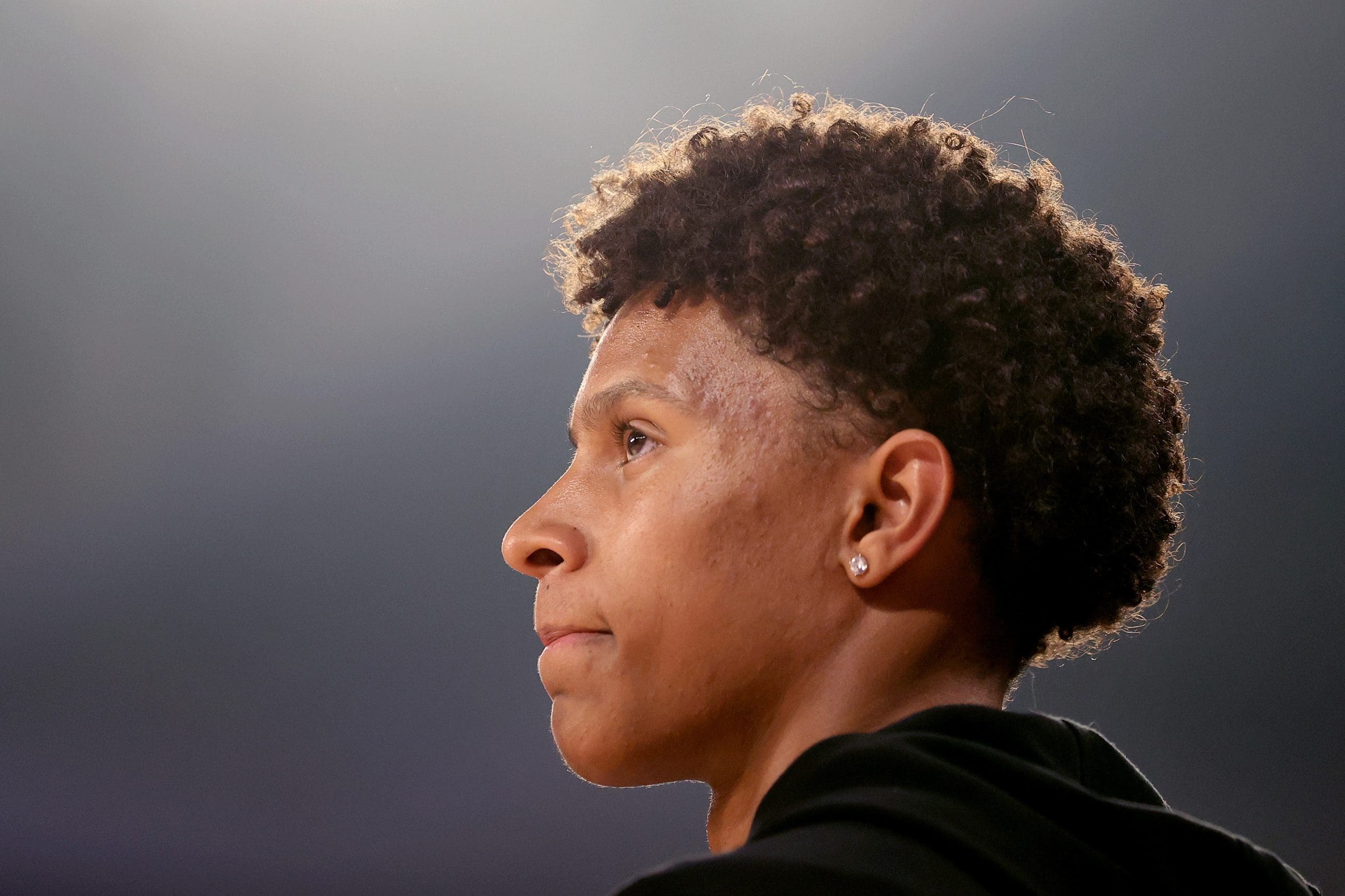 MELBOURNE, AUSTRALIA - FEBRUARY 08: Dash Daniels of United looks on during the round 20 NBL match between Melbourne United and South East Melbourne Phoenix at John Cain Arena, on February 08, 2025, in Melbourne, Australia. (Photo by Kelly Defina/Getty Images)